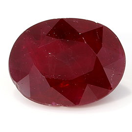 1.45 ct Oval Ruby : Darkish Red