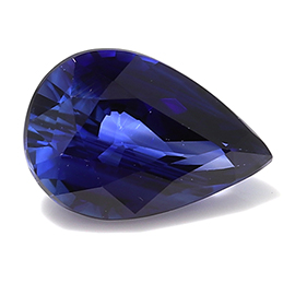 0.50 ct Pear Shape Blue Sapphire : Rich Royal Blue