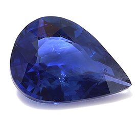 0.77 ct Pear Shape Blue Sapphire : Royal Blue