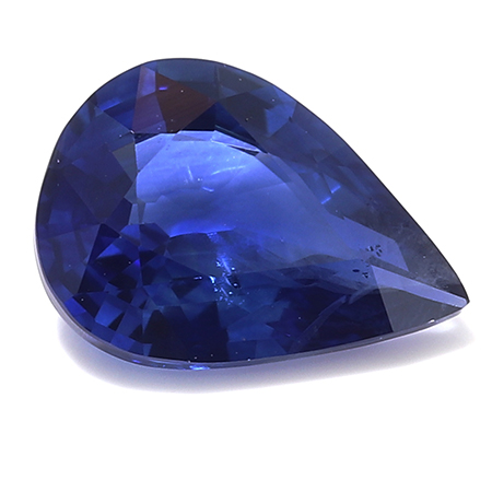 0.77 ct Royal Blue Pear Shape Natural Blue Sapphire