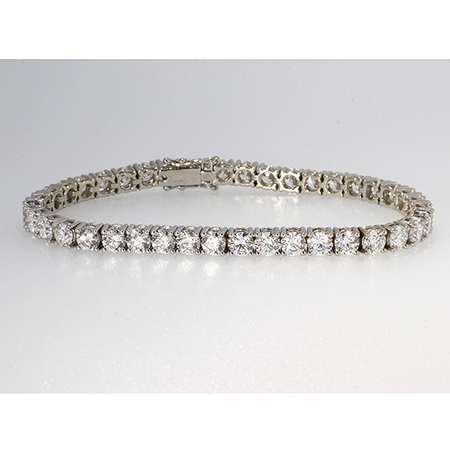 18K White Gold Tennis Bracelet : 13.00 cttw Diamonds