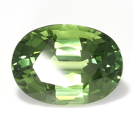 2.11 ct Oval Sapphire : Olive Green