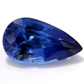 1.23 ct Pear Shape Blue Sapphire : Rich Royal Blue
