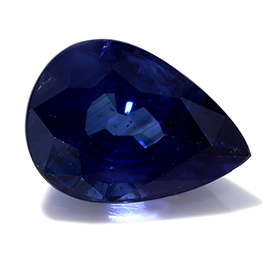 1.78 ct Rich Blue Pear Shape Natural Blue Sapphire