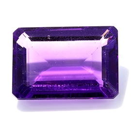 15.40 ct Emerald Cut Amethyst : Rich Purple