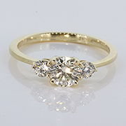 14K Yellow Gold 0.68cttw Diamond Ring