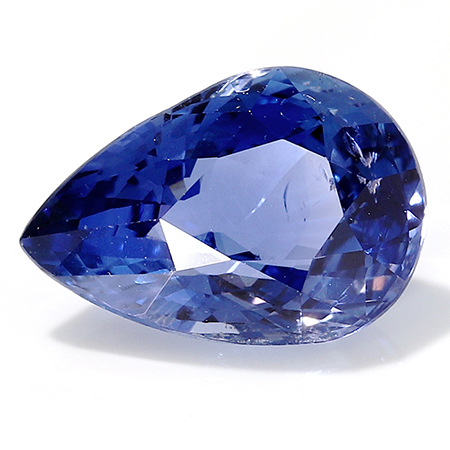2.10 ct Pear Shape Blue Sapphire : Fine Navy Blue