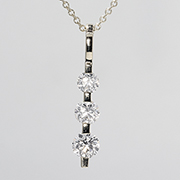 18K White Gold 0.75cttw Diamond Pendant