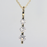 18K Yellow Gold 0.75cttw Diamond Pendant