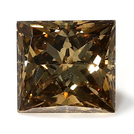 0.32 ct Princess Cut Diamond : Fancy Brown / VS2