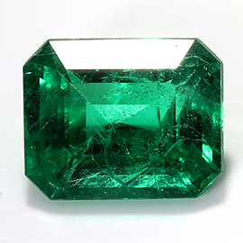 1.24 ct Emerald Cut Emerald : Rich Green