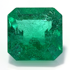 1.71 ct Deep Rich Green Natural Emerald Cut Natural Emerald
