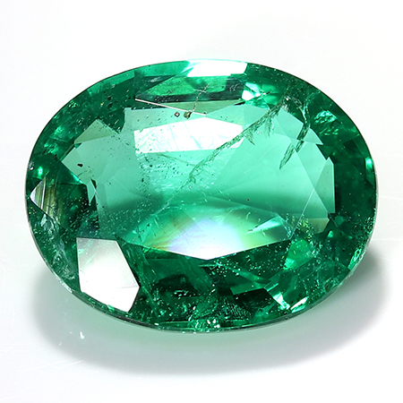 1.89 ct Oval Emerald : Deep Rich Green