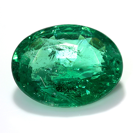 2.10 ct Oval Emerald : Rich Green