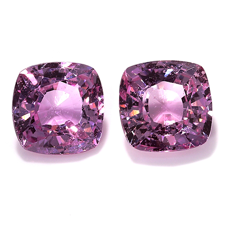 1.41 cttw Pair of Cushion Cut Pink Sapphires : Fine Pink