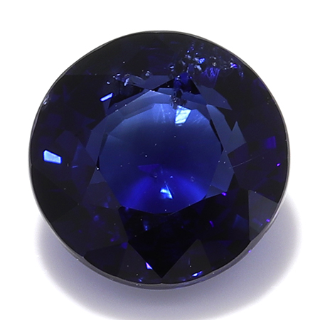0.90 ct Round Blue Sapphire : Royal Blue