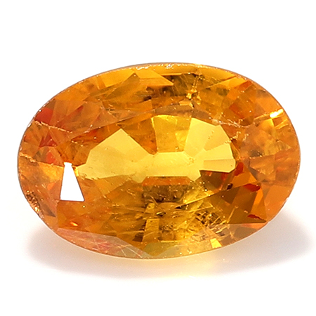 0.60 ct Oval Sapphire : Orange