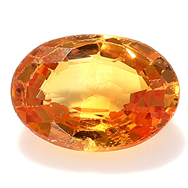 0.58 ct Oval Sapphire : Orange