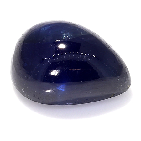 1.44 ct Cabochon Blue Sapphire : Rich Darkish Blue