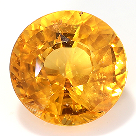 1.55 ct Round Sapphire : Golden Orange