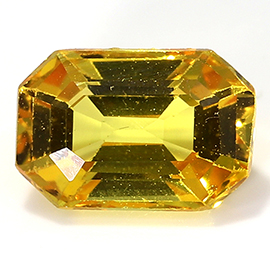 0.63 ct Fine Yellow Emerald Cut Natural Yellow Sapphire