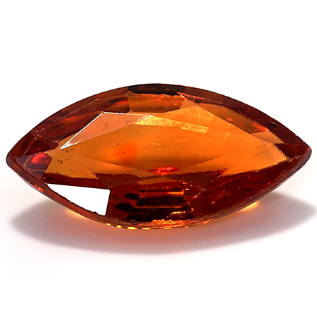 0.67 ct Deep Rich Orange Marquise Natural Sapphire