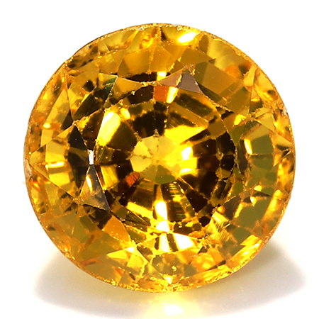 1.43 ct Orangish Yellow Round Natural Yellow Sapphire