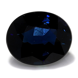 0.47 ct Oval Blue Sapphire : Deep Royal Blue