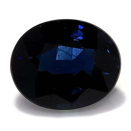 0.47 ct Oval Blue Sapphire : Deep Royal Blue