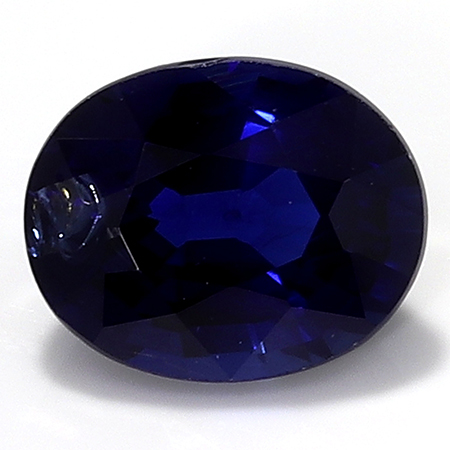 0.48 ct Oval Blue Sapphire : Deep Royal Blue