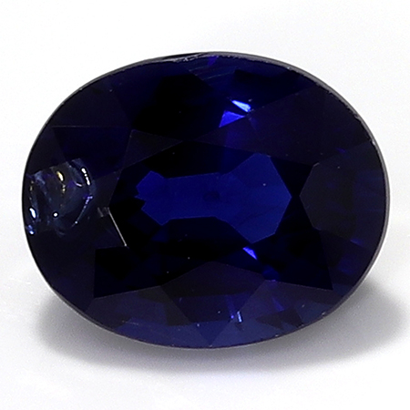 0.48 ct Deep Royal Blue Oval Natural Blue Sapphire