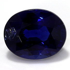 0.48 ct Oval Blue Sapphire : Deep Royal Blue