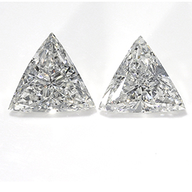 0.52 cttw Pair of Trillion Natural Diamonds : G / SI1