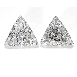 0.55 cttw Pair of Trillion Diamonds : F / SI1