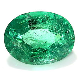 1.28 ct Oval Emerald : Fine Green