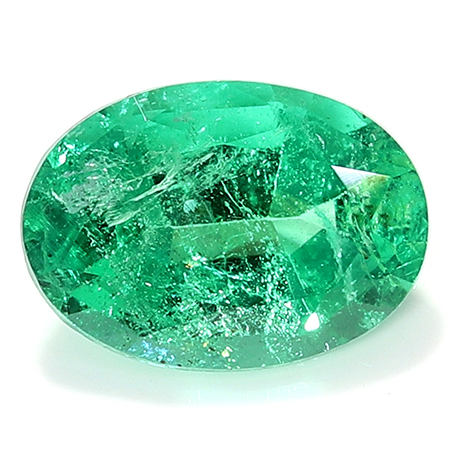 0.75 ct Oval Emerald : Rich Green