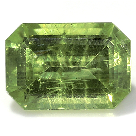0.70 ct Green  Emerald Cut Natural Green Sapphire