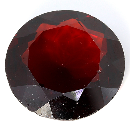 6.14 ct Deep Darkish Red Round Natural Garnet