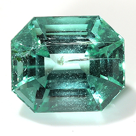 1.64 ct Light Green Natural Emerald Cut Natural Emerald