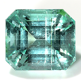 1.76 ct Emerald Cut Emerald : Light Green