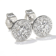 14K White Gold 0.75cttw Diamond Earrings