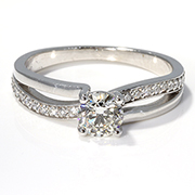 14K White Gold 0.66cttw Diamond Ring