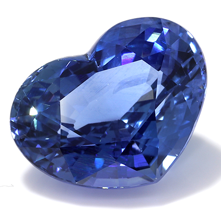 2.65 ct Heart Shape Blue Sapphire : Deep Rich Blue