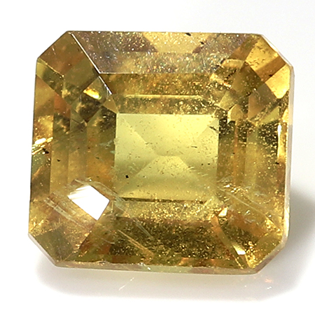 0.69 ct Emerald Cut Yellow Sapphire : Yellowish Brown