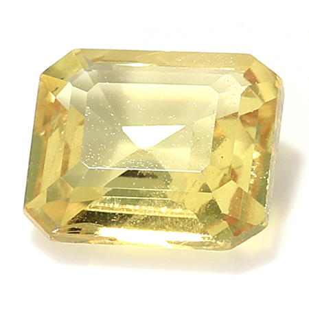 0.30 ct Emerald Cut Sapphire : Brownish Yellow