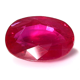 0.83 ct Oval Ruby : Fiery Red