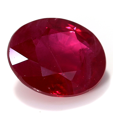 0.59 ct Oval Ruby : Fiery Red