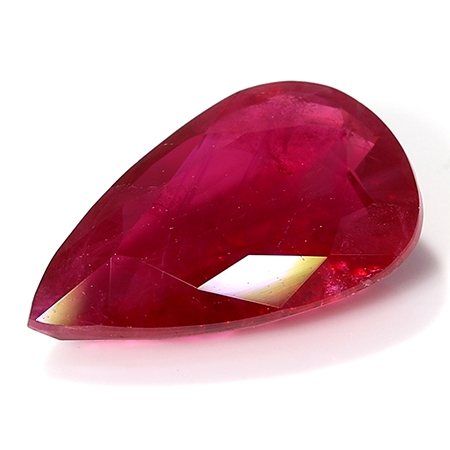 0.97 ct Pear Shape Ruby : Rich Red