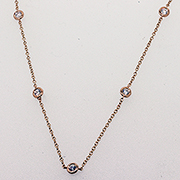18K Rose Gold  0.50cttw Diamond by the Yard Necklace