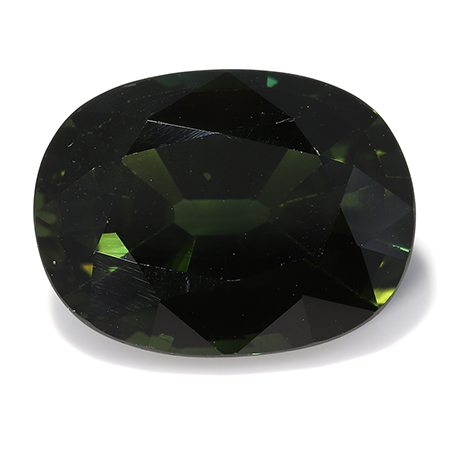 6.23 ct Oval Sapphire : Rich Darkish Green